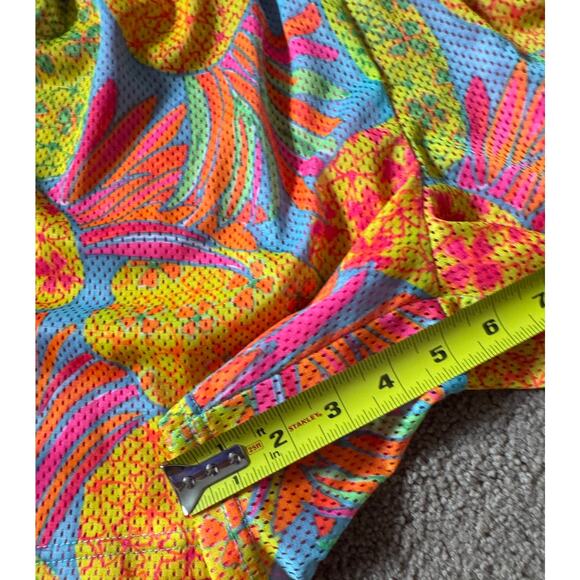 Chubbies Neon Pineapple Mesh Shorts 5.5" Inseam Athletic Mens Medium Activewear - Picture 6 of 7